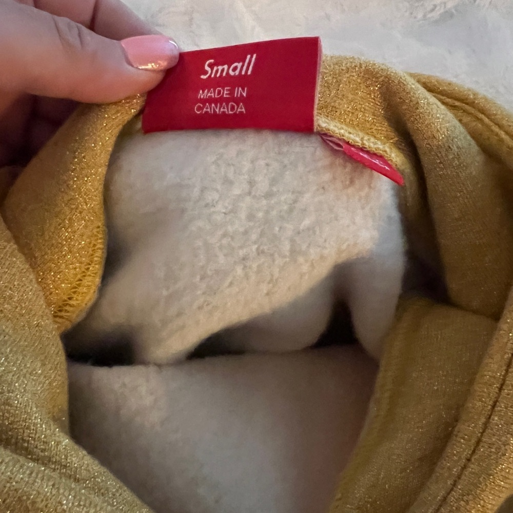 Supreme hoodie, gold, size small - Picture 3 of 4